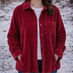 Vintage L.L. Bean Women’s Button Down Corduroy Shacket, Size L